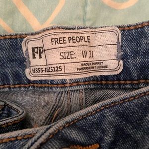 Free people cropped bottom jeans